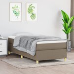 vidaXL Cadre de lit Taupe 90x190 cm Tissu