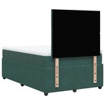 vidaXL Sommier à lattes de lit et matelas Vert foncé 120x200cm Velours