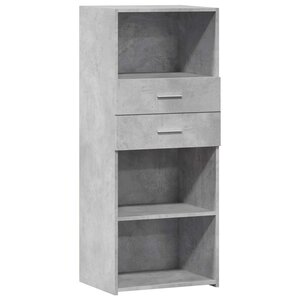 vidaXL Buffet haut gris béton 50x42 5x124 cm bois d'ingénierie