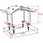vidaXL Capot de cheminée Acier inoxydable 50 x 50 x 37 cm