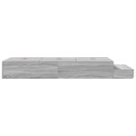 vidaXL Cadre de lit avec rangement Gris Sonoma 90 cm Bois d'ingénierie