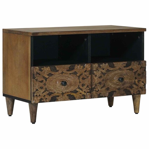 vidaXL Meuble TV Marron 70 x 33 5 x 46 cm Bois de mangue massif