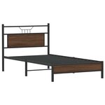 vidaXL Cadre de lit sans matelas chêne marron 100x200 cm