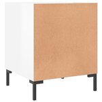 vidaXL Tables de chevet 2 Pièces blanc brillant 40x40x50 cm