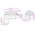 vidaXL Ensemble de canapés 3 Pièces avec coussins taupe tissu