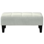 vidaXL Repose-pied gris clair 77x55x31 cm velours