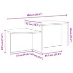vidaXL Table basse Blanc brillant 100 x 50 x 40 cm Bois d'ingénierie