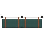 vidaXL Tête de lit suspendue Vert foncé PU antique