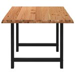 vidaXL Table à manger marron clair bois de chêne massif rectangulaire
