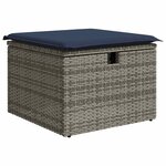 vidaXL Salon de jardin avec coussins 6 Pièces gris résine tressée acacia