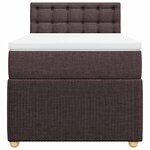 vidaXL Sommier à lattes de lit avec matelas Marron foncé 80x200 cm