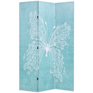 vidaXL Cloison de séparation pliable 120 x 170 cm Papillon Bleu