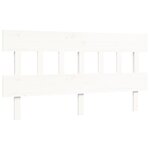 vidaXL Cadre de lit avec tête de lit blanc 160x200 cm bois massif