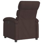 vidaXL Fauteuil inclinable Marron foncé Tissu