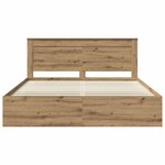 vidaXL Cadre de lit Chêne artisan 180 x 200 cm Pin massif