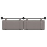 vidaXL Tête de lit suspendue Taupe Tissu