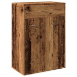 vidaXL Armoire à chaussures vieux bois 60x35x84 cm bois d'ingénierie