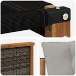 vidaXL Ensemble de canapés d'extérieur 7 pc Naturel et gris clair