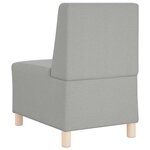 vidaXL Canapé modulaire sans accoudoirs Gris nuage 55 cm Tissu