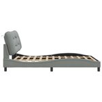 vidaXL Cadre de lit sans matelas Hvar gris clair 120x200 cm tissu