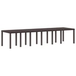 Ensemble de Dîner de Jardin vidaXL de 15 Pièces avec Coussins Marron