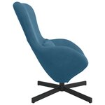 Fauteuil œuf en velours bleu