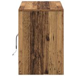 vidaXL Meuble TV avec lumières LED - Bois vieilli  100x34x50 cm en bois d'ingénierie.