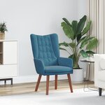 Fauteuil relaxant en velours bleu