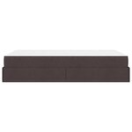 vidaXL Cadre de lit avec matelas Marron foncé 120 x 200 cm tissu