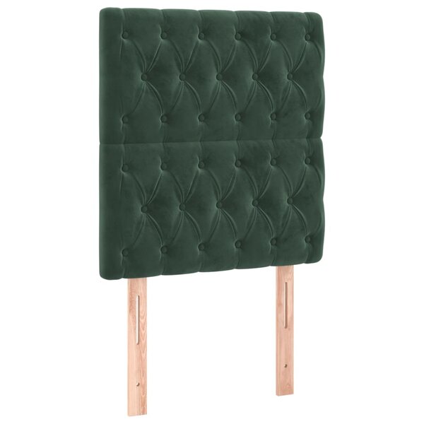 vidaXL Tête de lit Vert foncé 80x7x118/128 cm Velours