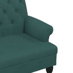 vidaXL Banc avec dossier vert foncé 120x62x75 5 cm tissu