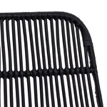 vidaXL Tabouret de bar 2 Pièces Noir 44 x 54 x 96 cm Rattan et Acier
