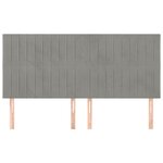 vidaXL Tête de lit Gris clair 180x5x118/128 cm Velours