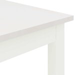 vidaXL Table de bar Blanc 110 x 55 x 105 cm Bois de pin massif