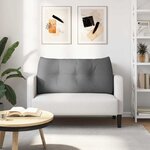 vidaXL Coussin de Dos Gris foncé 100 x 24 x 50 cm tissu