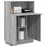 vidaXL Bureau Gris Sonoma 71.5 x 31.5 x 106.5 cm Bois d'ingénierie