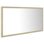 vidaXL Miroir LED de salle de bain Chêne sonoma 90x8 5x37 cm Acrylique
