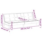 vidaXL Canapé-lit avec porte-gobelets rose velours