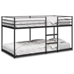 vidaXL Lit superposé sans matelas noir 107x203 cm acier