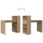 vidaXL Bureau d'écriture Chêne artisan Panneau de particules Moyen