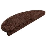 vidaXL Tapis d'escalier 30 pièces 65 x 21 x 4 cm Marron Demi-rond Grand