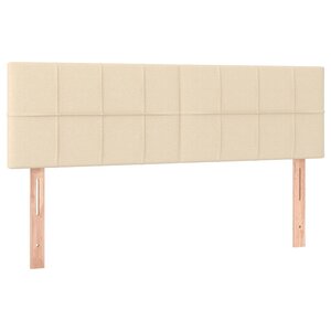 vidaXL Têtes de lit 2 Pièces Crème 72x5x78/88 cm Tissu