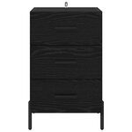 vidaXL Cabinet de chevet Chêne noir 40 x 40 x 66 cm Bois d'ingénierie