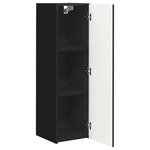 vidaXL Meuble TV mural 2 Pièces Noir 30 x 31 x 100 cm Bois d'ingénierie