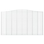 vidaXL Panier de gabions arqué 400x30x220/240 cm Fer galvanisé