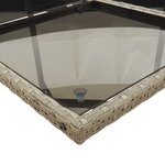 vidaXL Ensemble à manger de jardin coussins 13 Pièces gris résine tressée