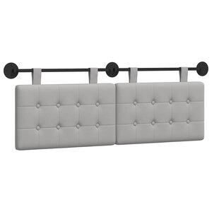 vidaXL Tête de lit suspendue Gris nuage tissu