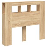 vidaXL Tête de lit à LED chêne sonoma 120x18 5x103 5cm bois ingénierie