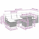 vidaXL Ensemble de canapé de jardin 8 Pièces Beige polyrotin