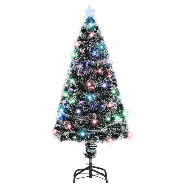 vidaXL Arbre de Noël pré-éclairé avec support et LED 120 cm fibre optique